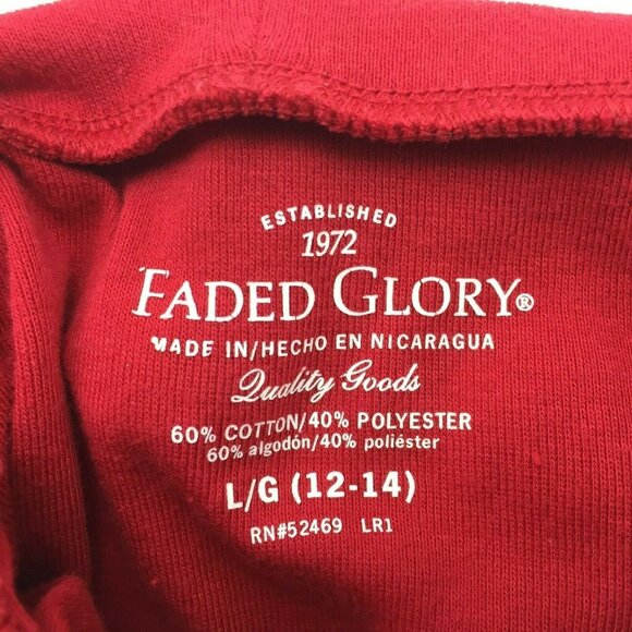 Faded Glory Womens Red Long Sleeve Turtleneck Basic Layer Fall Size Large 12-14 - Picture 3 of 3